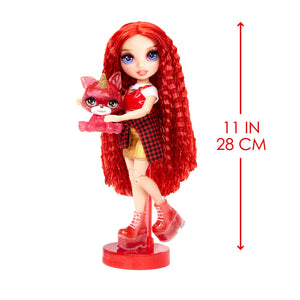 Rainbow High Ruby (Red) with Slime Kit & Pet - Red 11” Shimmer Doll with DIY Sparkle Slime - shop.mgae.com