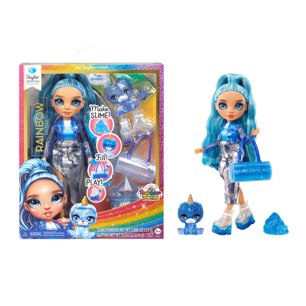 Rainbow High Skyler Blue Doll with Slime Kit & Pet | 11