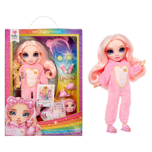 Rainbow High Jr High PJ Party Bella (Pink) 9” Posable Doll in a Soft Onesie - shop.mgae.com