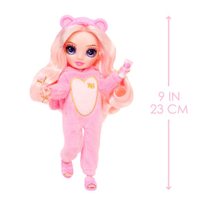 Rainbow High Jr High PJ Party Bella (Pink) 9” Posable Doll in a Soft Onesie - shop.mgae.com