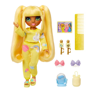 Rainbow High Jr High PJ Party Sunny (Yellow) 9” Posable Doll in a Yellow PJ Set - shop.mgae.com