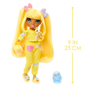 Rainbow High Jr High PJ Party Sunny (Yellow) 9” Posable Doll in a Yellow PJ Set - shop.mgae.com