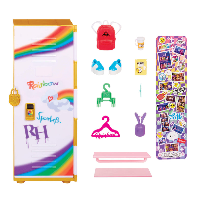 Accessories included with Rainbow High Locker