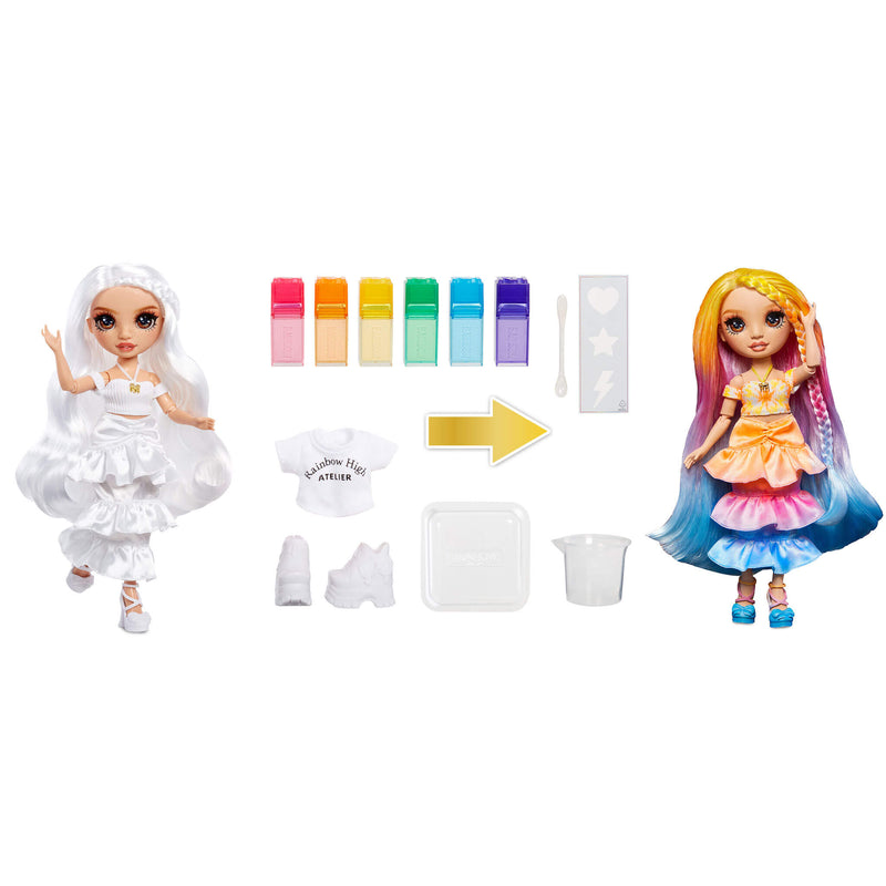 Doll transformation- from white clothes to colorful
