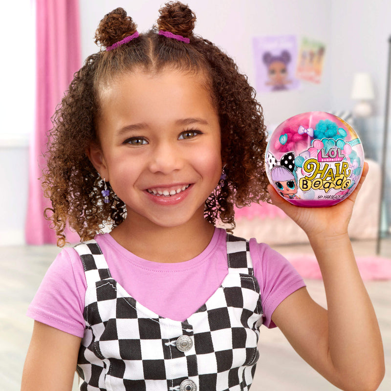 Girl holding Hair Beads Ball