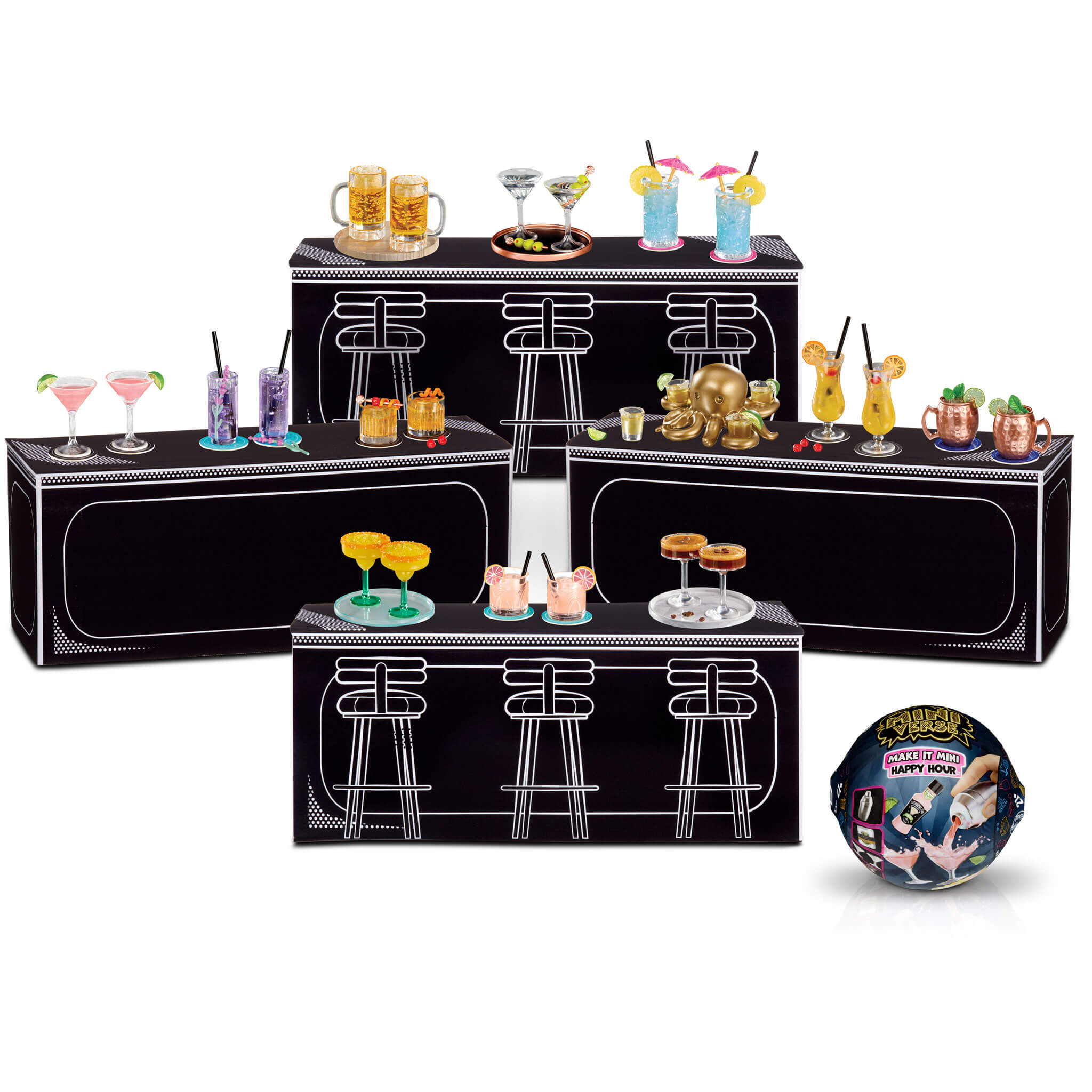MGA's Miniverse Happy Hour - Mini Cocktail Collectibles for Adults