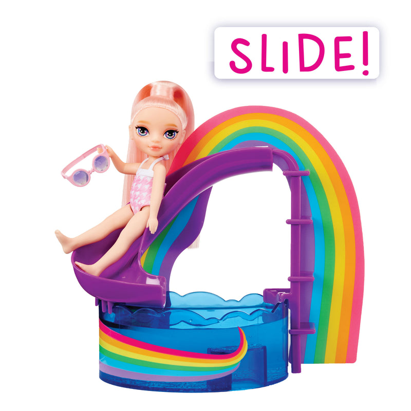 Doll going down slide