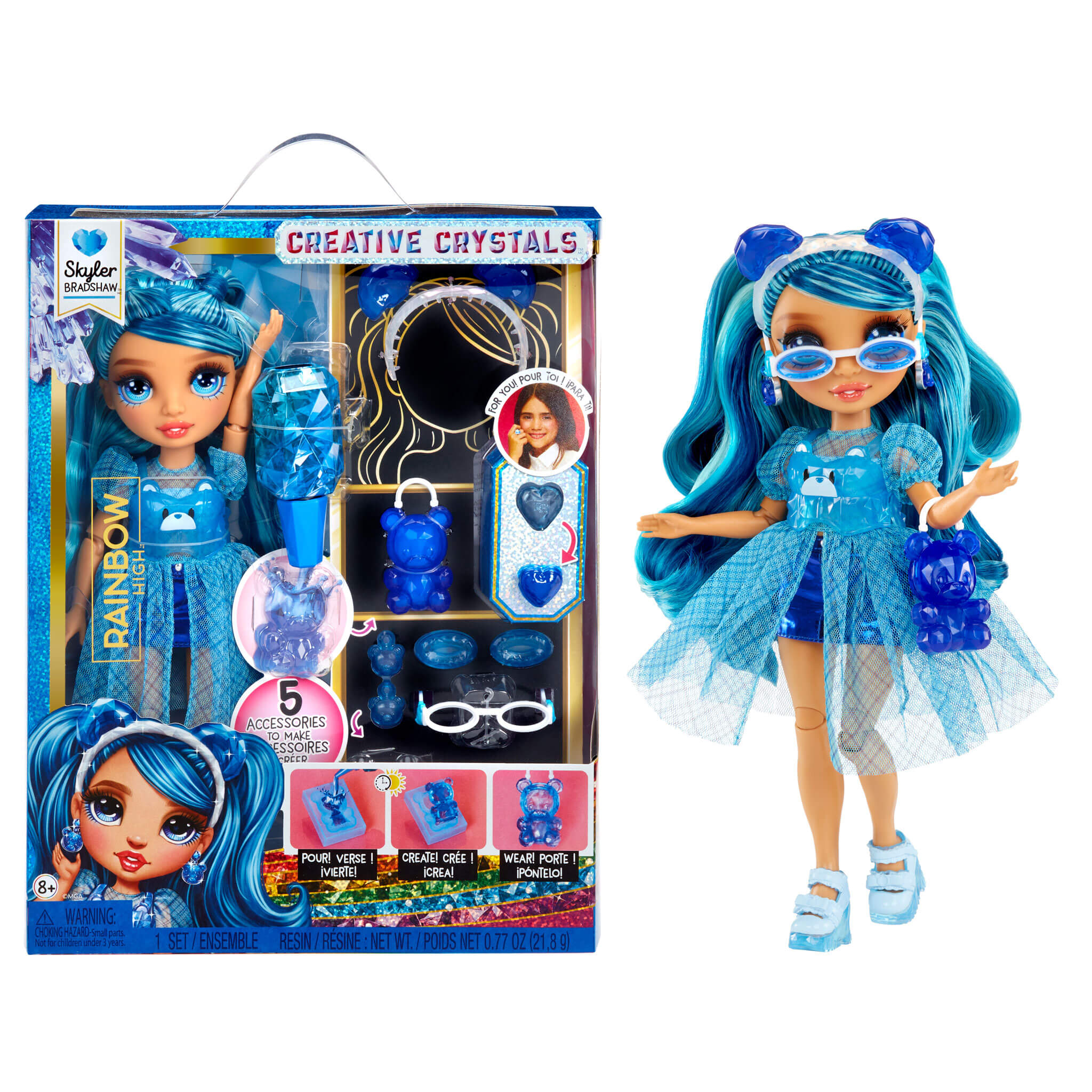 Rainbow High Creative Crystals Skyler Doll - DIY Crystal Kit | 11