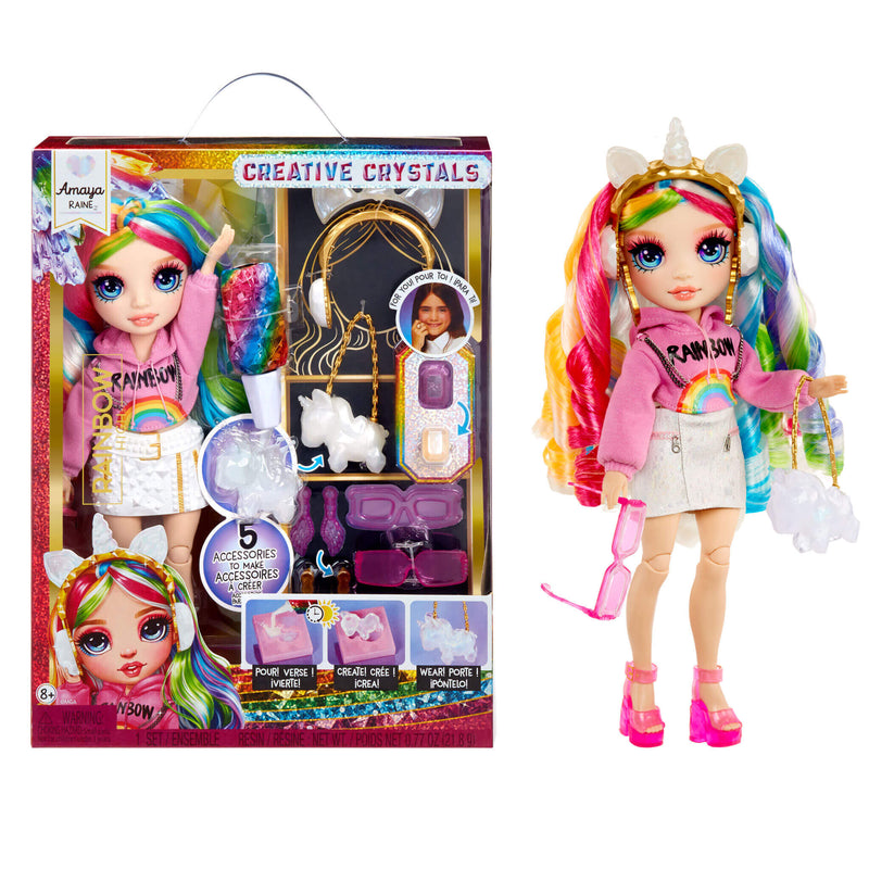 Amaya standing next to packaging