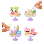 four mini spring products - plants - eggs - cake- drinks