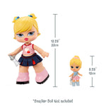 Large and small dolls with measurements small doll not included