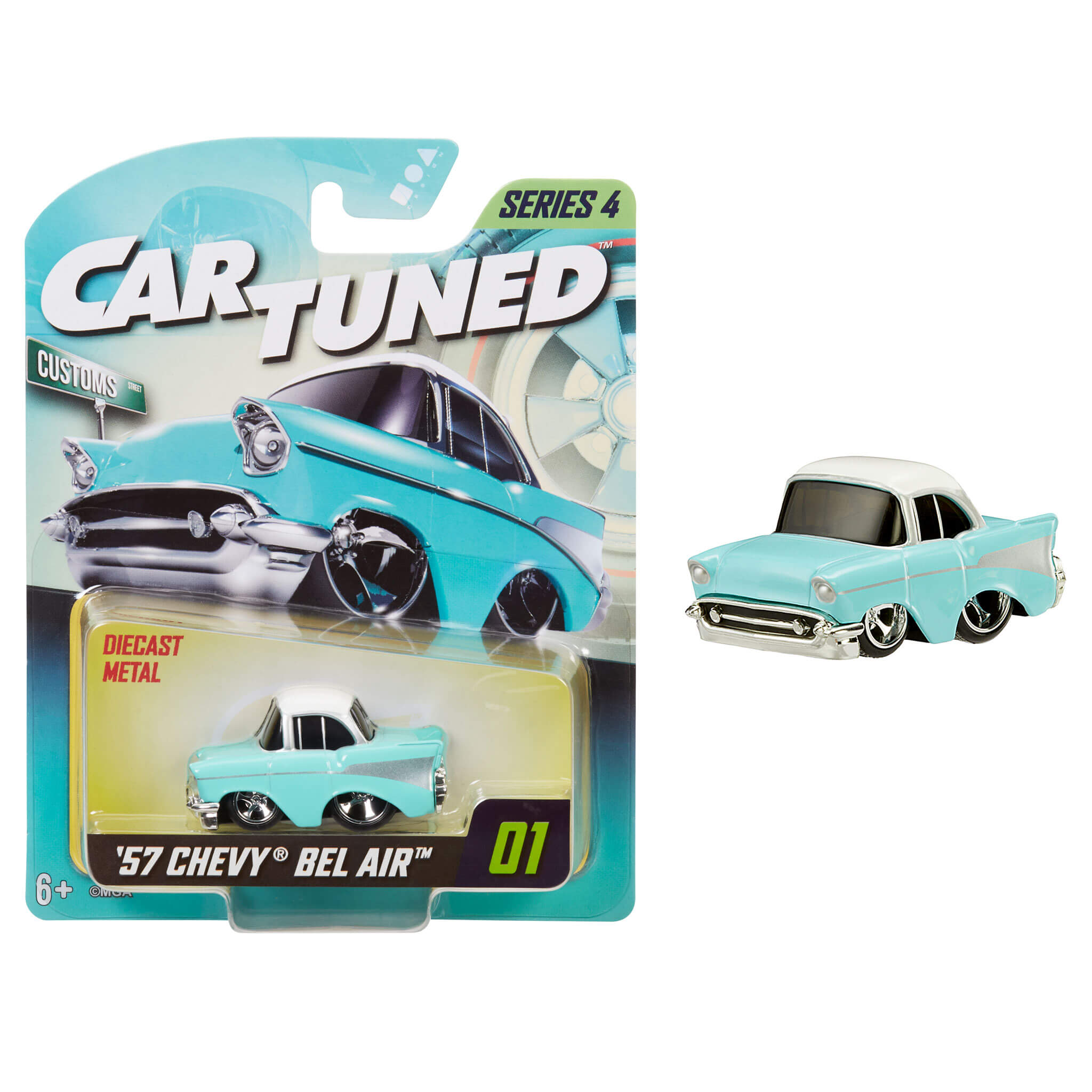 CarTuned 1957 Chevy Bel Air Diecast - Sea Foam Green | Series 4