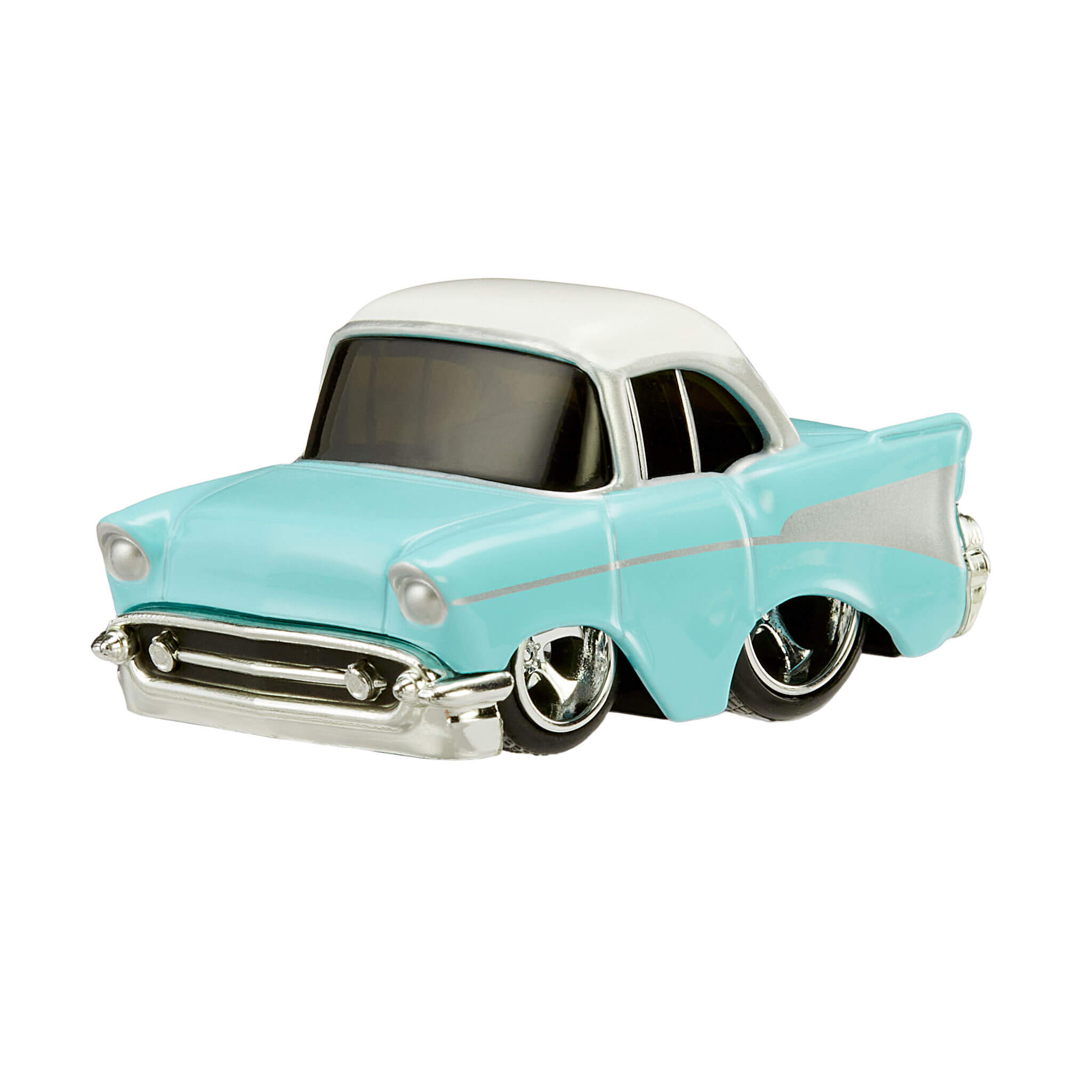 Voiture Miniature Car Tuned Chevrolet Bel Air 1957 - Série Lowriders, échelle 1:64, Bleue, Neuve