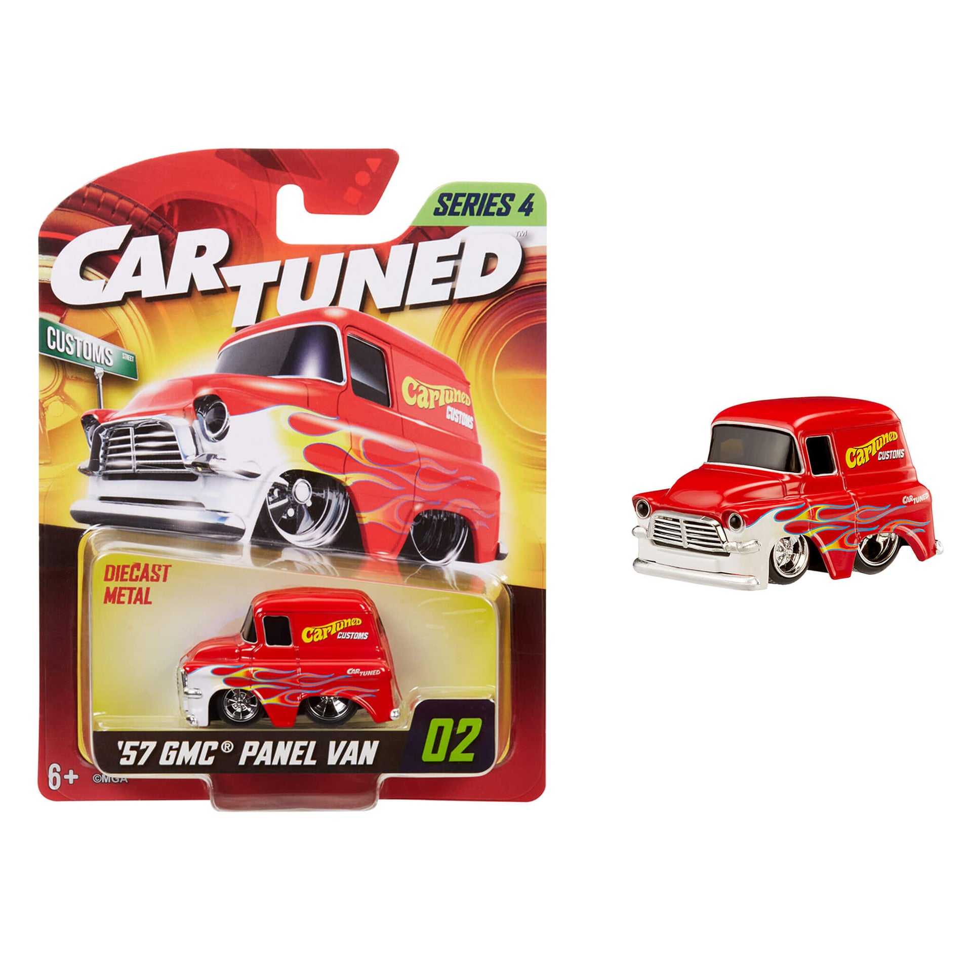 CarTuned Series 1957 GMC Panel Van (Custom) Red Diecast