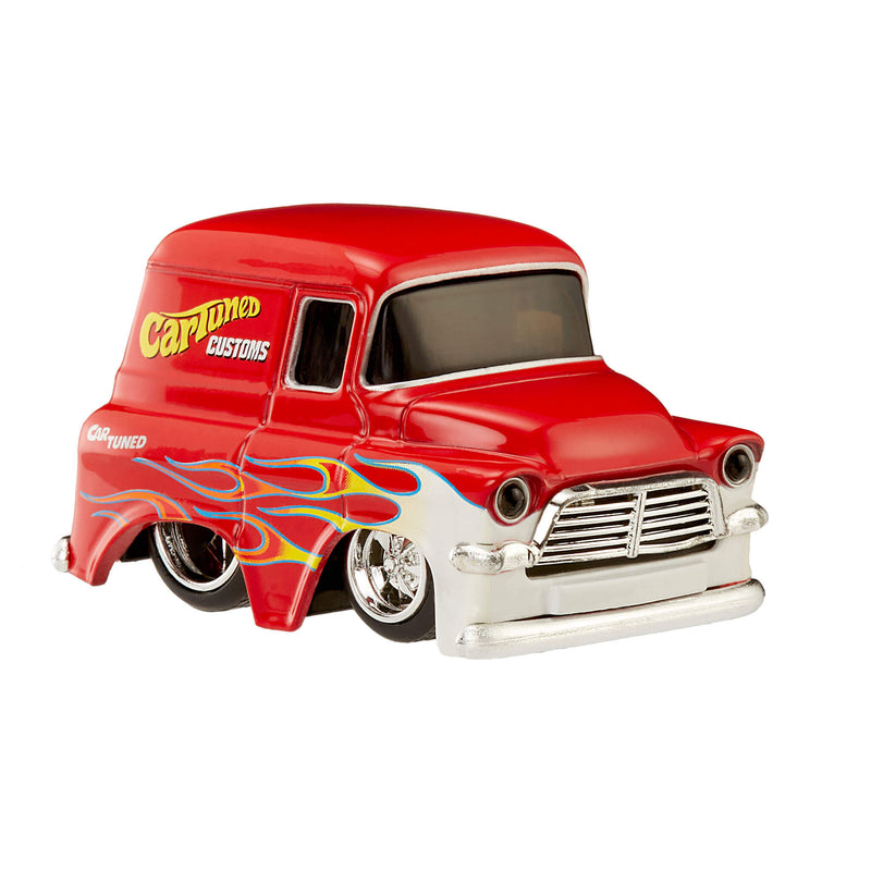 Red GMC Panel Van with Flames