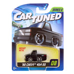 Toy car packaging for a '90 Chevy 454 SS' diecast model in Series 6 of Car Tuned series.