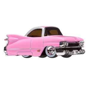 Pink vintage car model on a white background