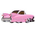 Pink vintage car model on a white background