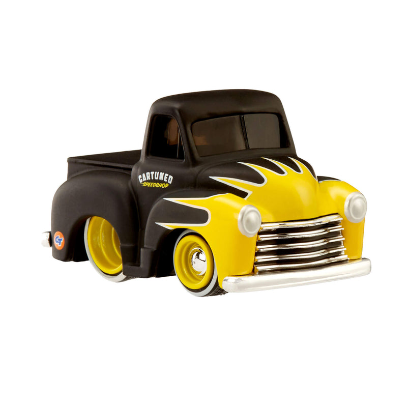 Black and yellow Chevy Pickup