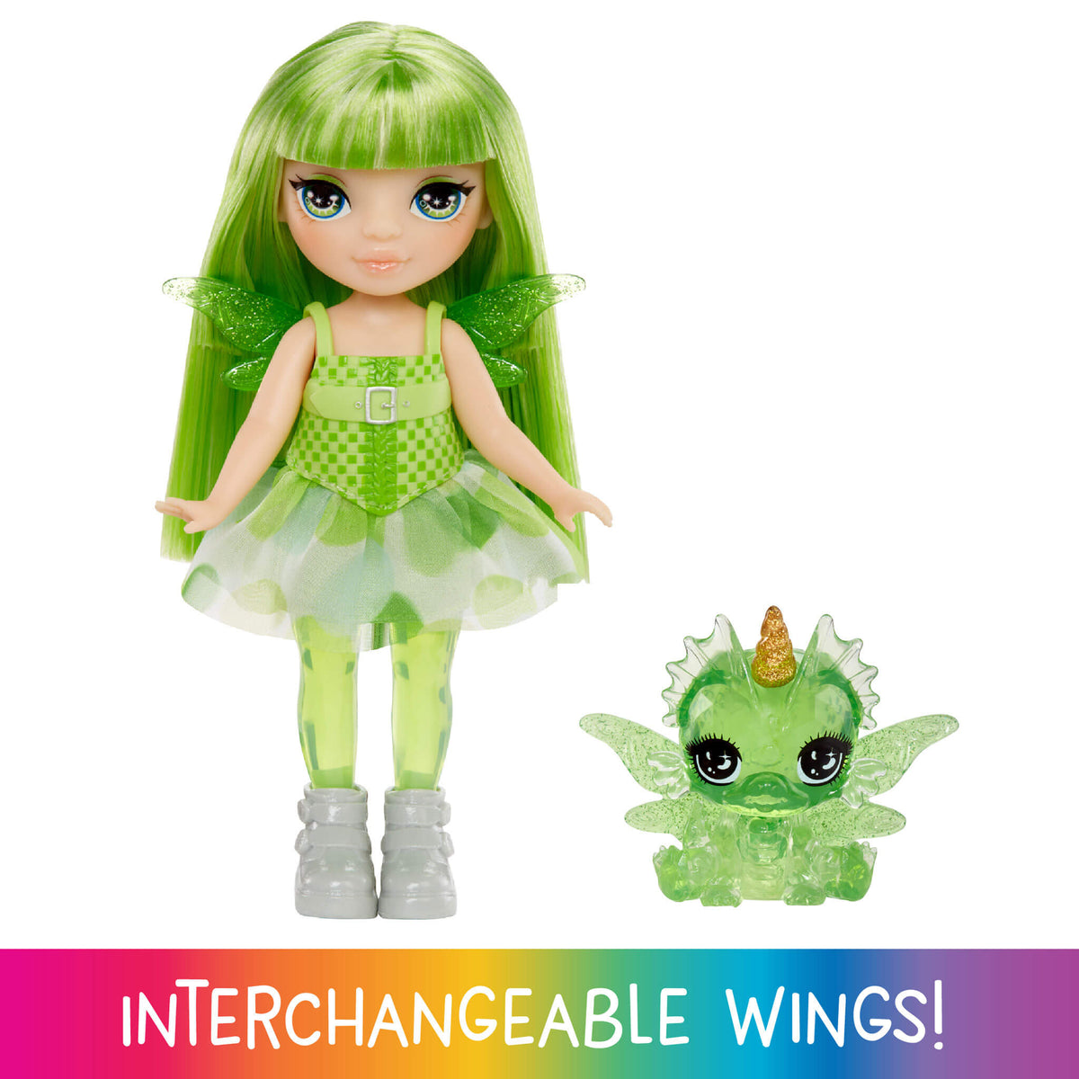 Rainbow High Littles Emerald Fantasy Fairy Doll with Dragon Pet | 5.5" Poseable Doll The MGA Shop Rainbow High Littles Emerald Fantasy Fairy Doll with Dragon Pet | 5.5" Poseable Doll The MGA Shop