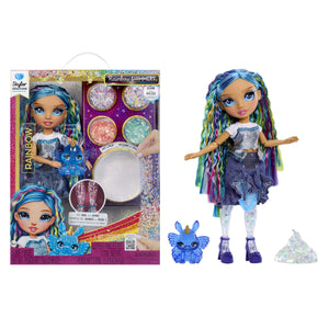 Slime Fashion Doll - Skyler in and out of packaging