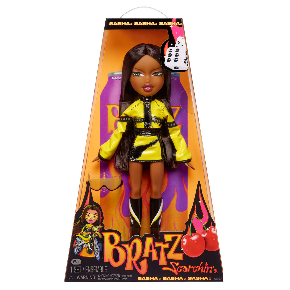 Bratz Scorchin' Sasha - Comprend 1 poupée Mannequin, avec Tenue et Accessoires Bratz Scorchin' Sasha - Comprend 1 poupée Mannequin, avec Tenue et Accessoires