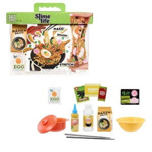 Slime Life Ramen DIY Slime Kit in and out of packaging