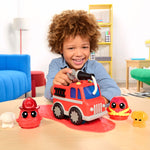 Boy playing with the DohKins Firetruck