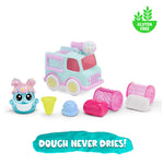 Truck with accessories and text Dough Never Dries