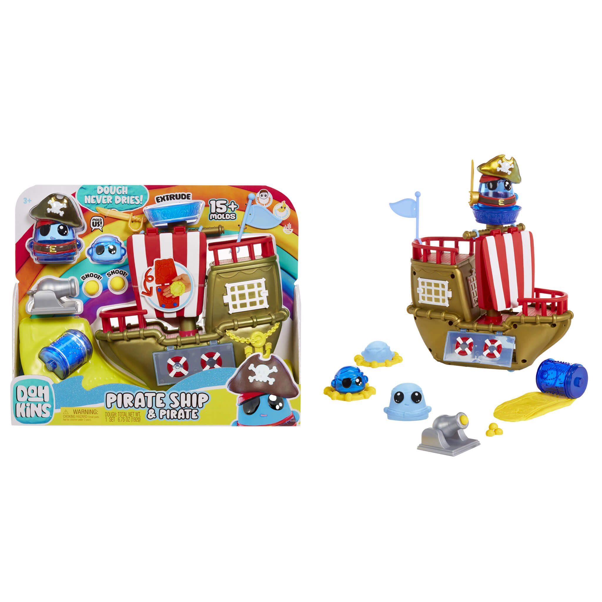 DohKins Pirate Ship Playset - Never-Dry Modeling Dough | MGA Shop