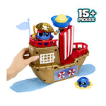 Toy pirate ship with fifteen and more molds