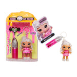 Misty Cakes lip gloss set with character keychain and packaging on a white background