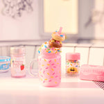 Milkshake with doughnuts