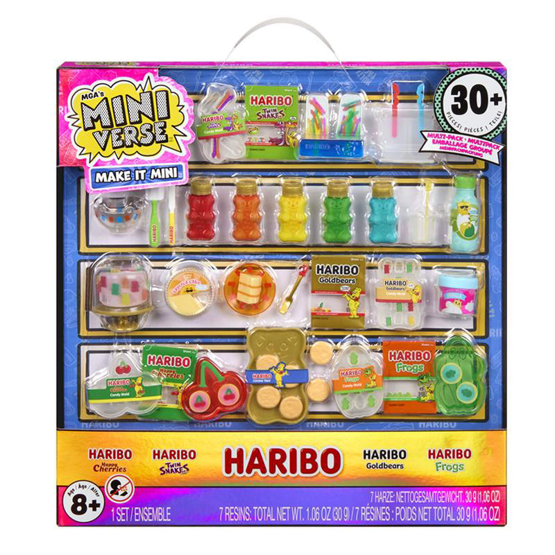 Make It Mini Haribo Multipack set packaging with various miniature items and Haribo branding.