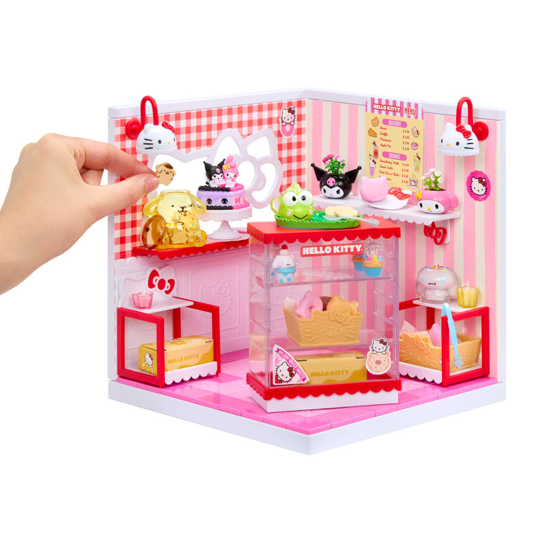 Mini Spaces Hello Kitty set with various characters on a white background