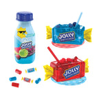 Mini Jolly Rancher candy and drink bottle set on a white background