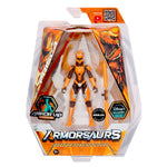 Toy figure in packaging with 'Armorsaurs' branding on a white background