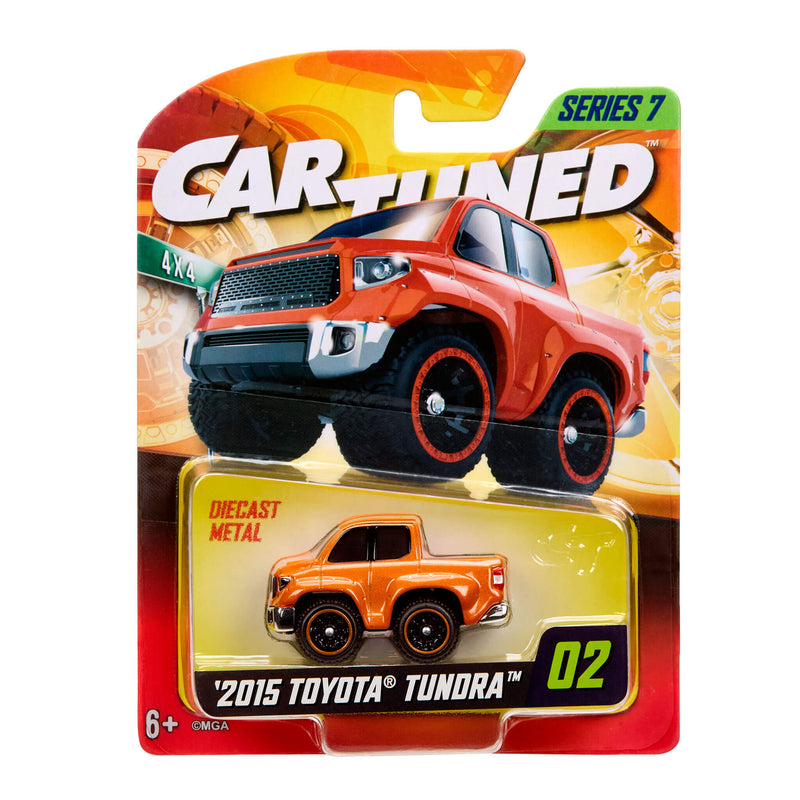 Toy truck in packaging with 'Car Tuned' branding