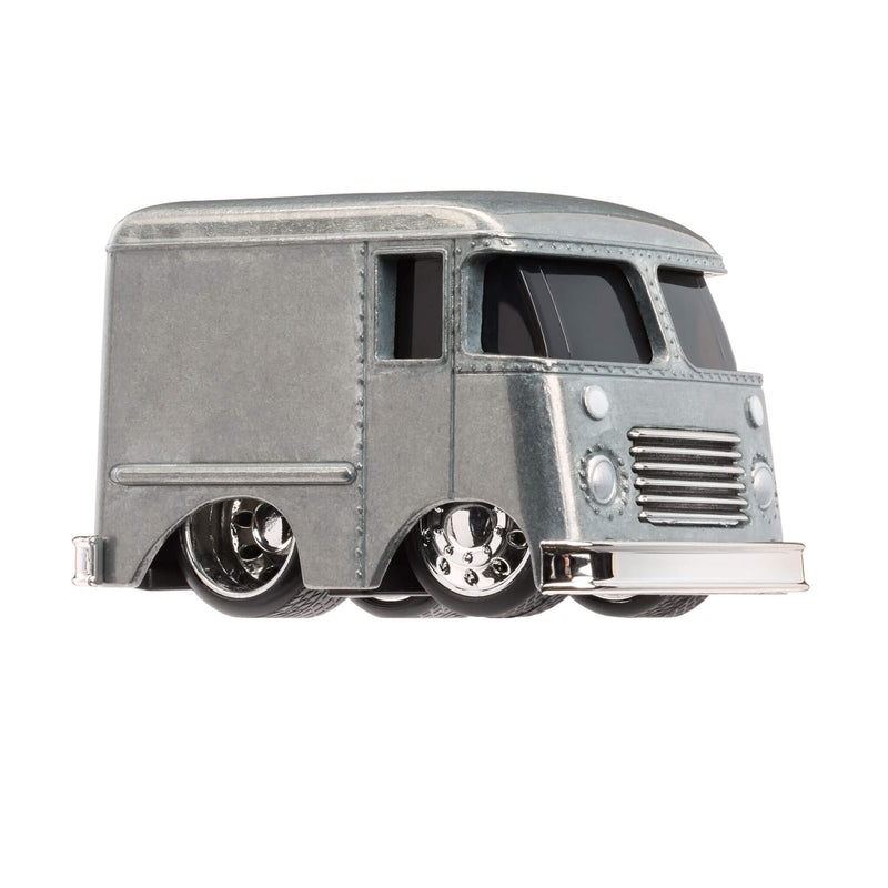 Metallic looking van on a white background
