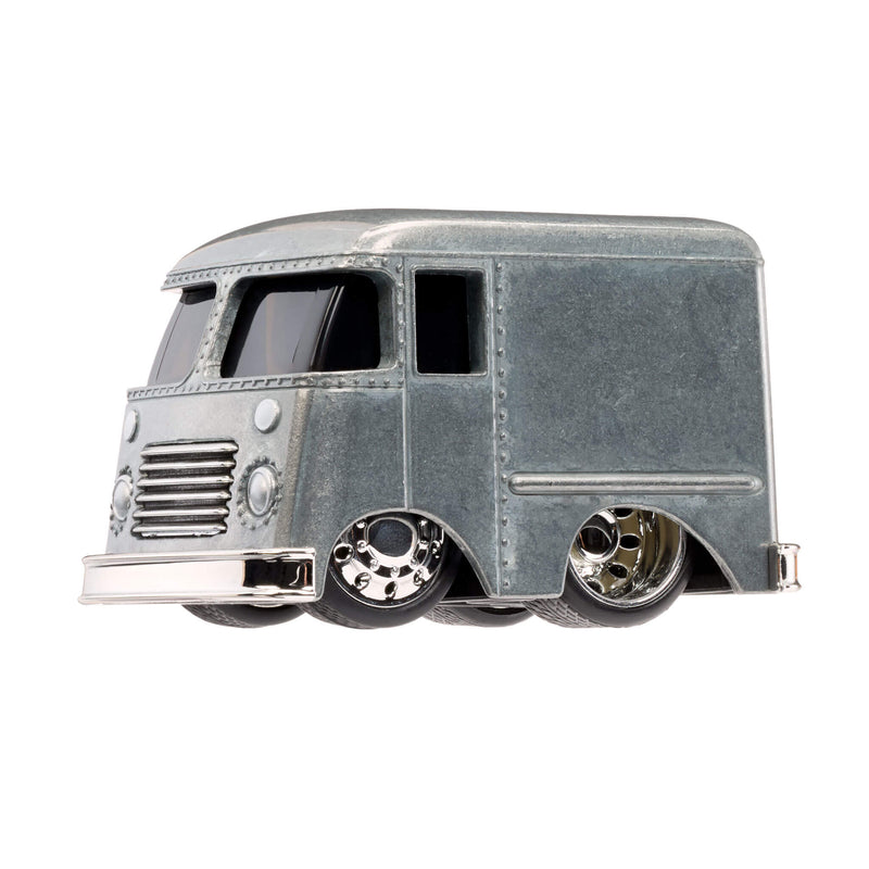 Model of a vintage van on a white background