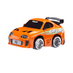Orange toy car with 'CAR-TUNED' on side