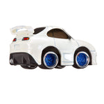 White toy car on a white background