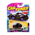 Toy car packaging with 'Cartuned JDM' branding on a white background