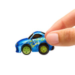 Putting decal onto blue car