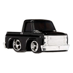 Black model truck on a white background