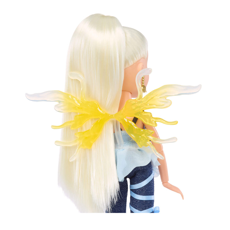 back of doll showing wings