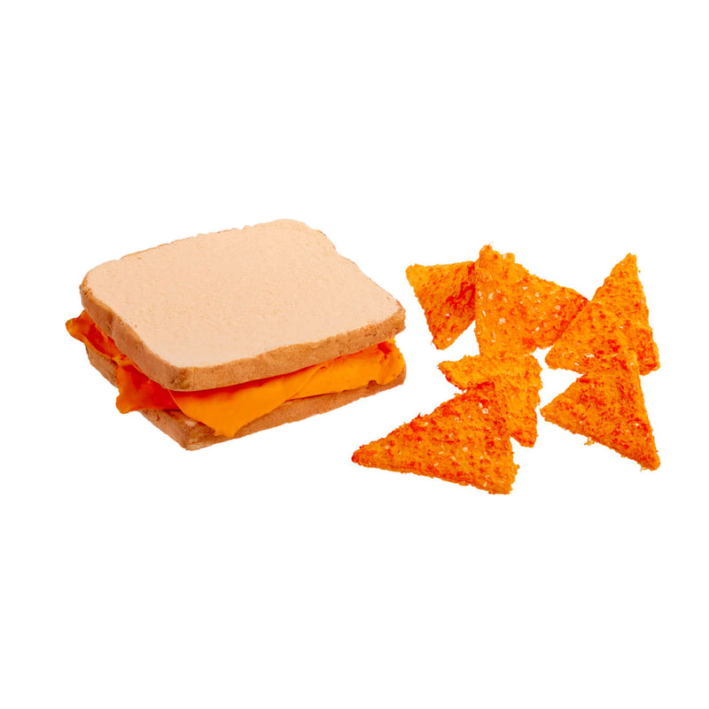 Made grilled cheese and chips