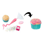 Ingredients made into a cupcake