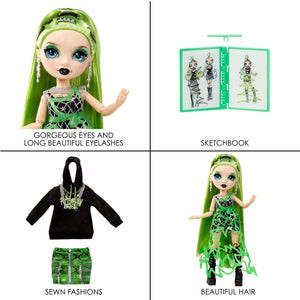 Rainbow High Fantastic Fashion Jade Hunter - Green 11” Fashion Doll - shop.mgae.com