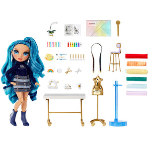 Rainbow High Dream & Design Fashion Studio Exclusive Blue Skyler Doll and accessories